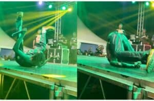 Read more about the article (+Video) Lil Win Falls Heavily While Performing At Fameye’s Concert