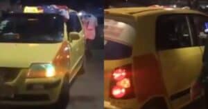 Read more about the article Watch Video: Volta Region, Empty Taxi Moves Around Town To Celebrate Victory Of Peter Amewu.