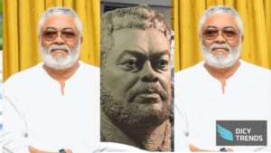 Read more about the article Photos: Sculptured images of the late Ex-President JJ Rawlings goes viral, Check them out