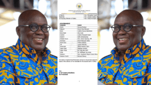 Read more about the article Nana Addo Officially Releases The List Of Ministers For His Second Term.