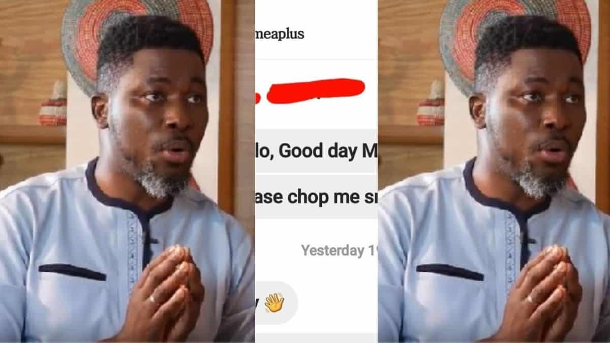 Read more about the article A-Plus shares a screenshot of a lady begging him to chop her.
