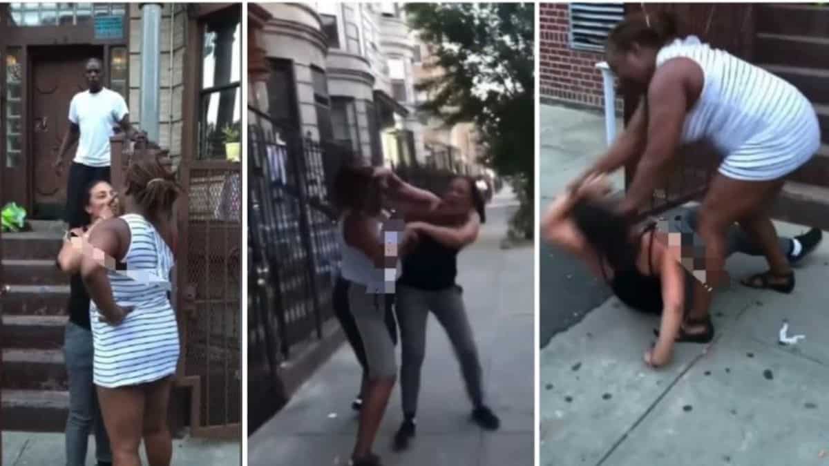 Read more about the article VIDEO-Lady beats her l£sbobo girlfriend for chopping a man.