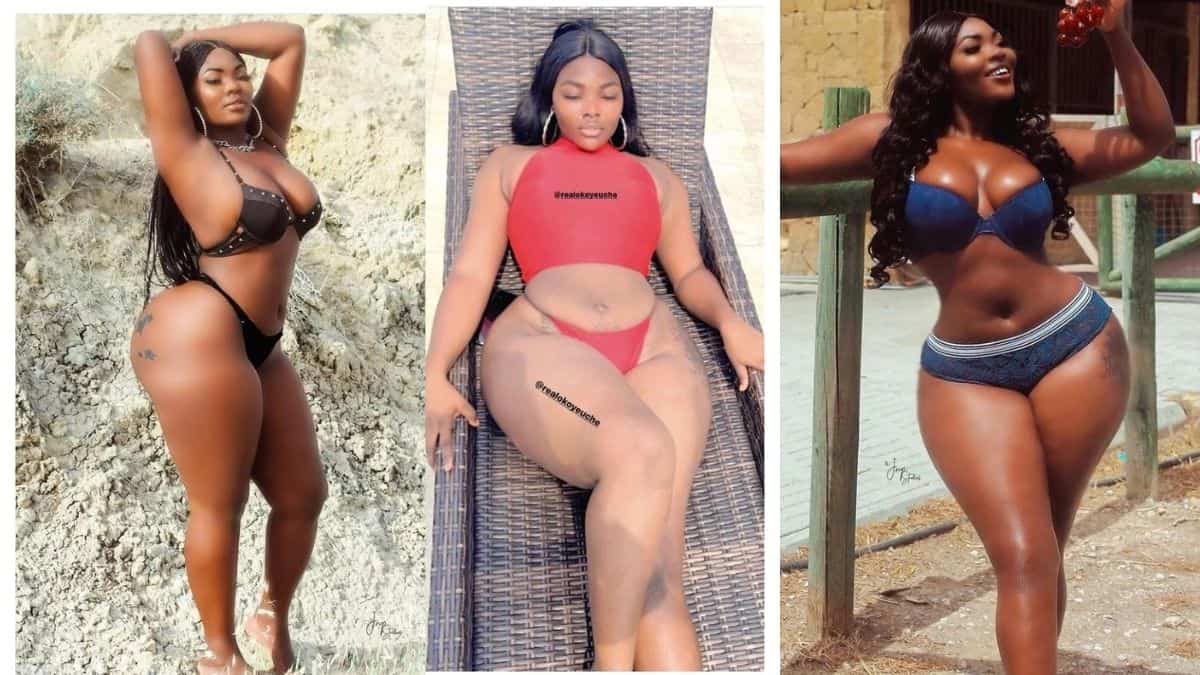 Read more about the article Real Okoye Uche Has Kept Her Fans Reacting To Her Beautiful Shape As She Shares Photo In Bikini