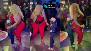 Read more about the article Curvy Eudoxie Yao and husband Grand P causes a stir as they get cozy on stage [video]