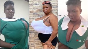 Read more about the article Video-Heavy chest BustyGh causes chaos as she flaunts her big milkshakes online [Watch]
