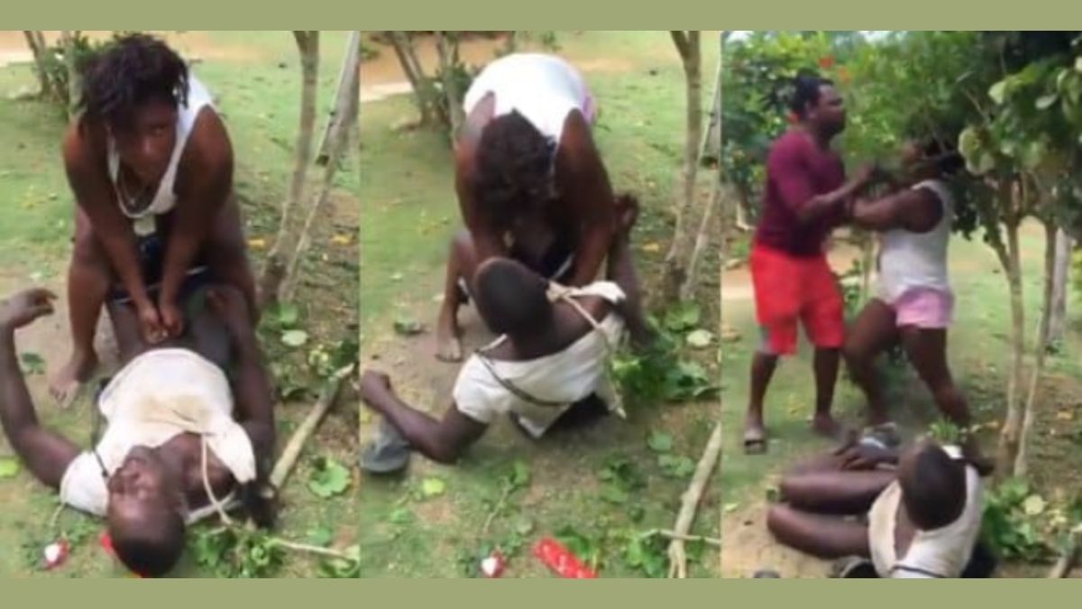 Read more about the article VIDEO-Lady  Forcefully put C0ndom on Man; Tries To Chop Him In Public