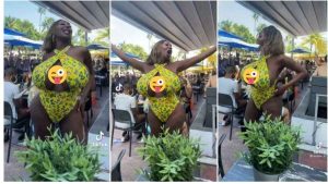 Read more about the article VIDEO-Lady with Huge melons cause confusion at a party as Men Rain money on her [Watch]