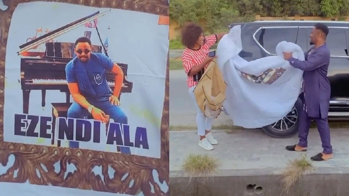 Read more about the article Actor Zubby Michael Surprised With A Customized Bedsheet