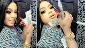Read more about the article Bobrisky Teases A Slay Queen Who Sprayed N100k At A Party, Reveals How Much He Sprays